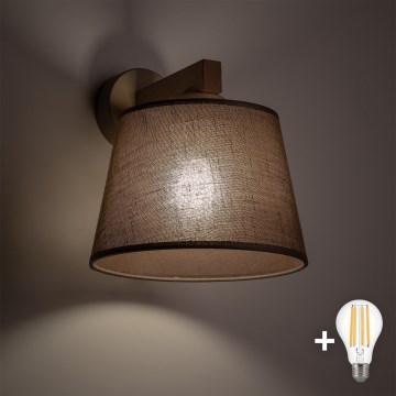BRILAGI - LED zidna lampa LATTE SABIA 1xE27/15W/230V borovina/braon