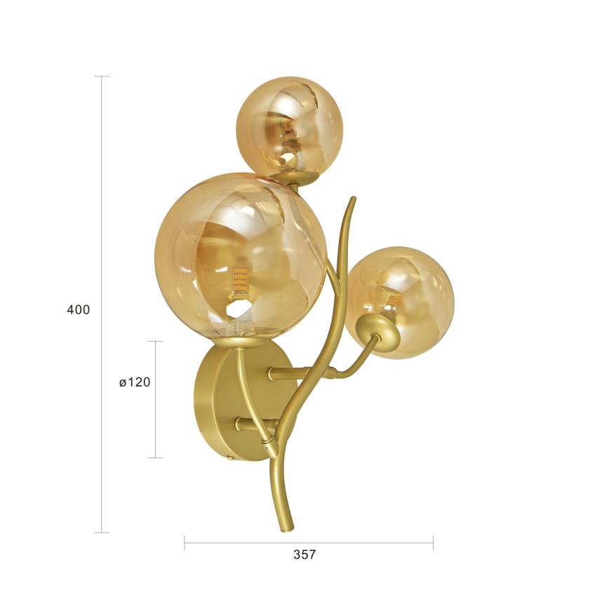Brilagi - LED zidna lampa MISTEL 3xG9/3W/230V zlatna