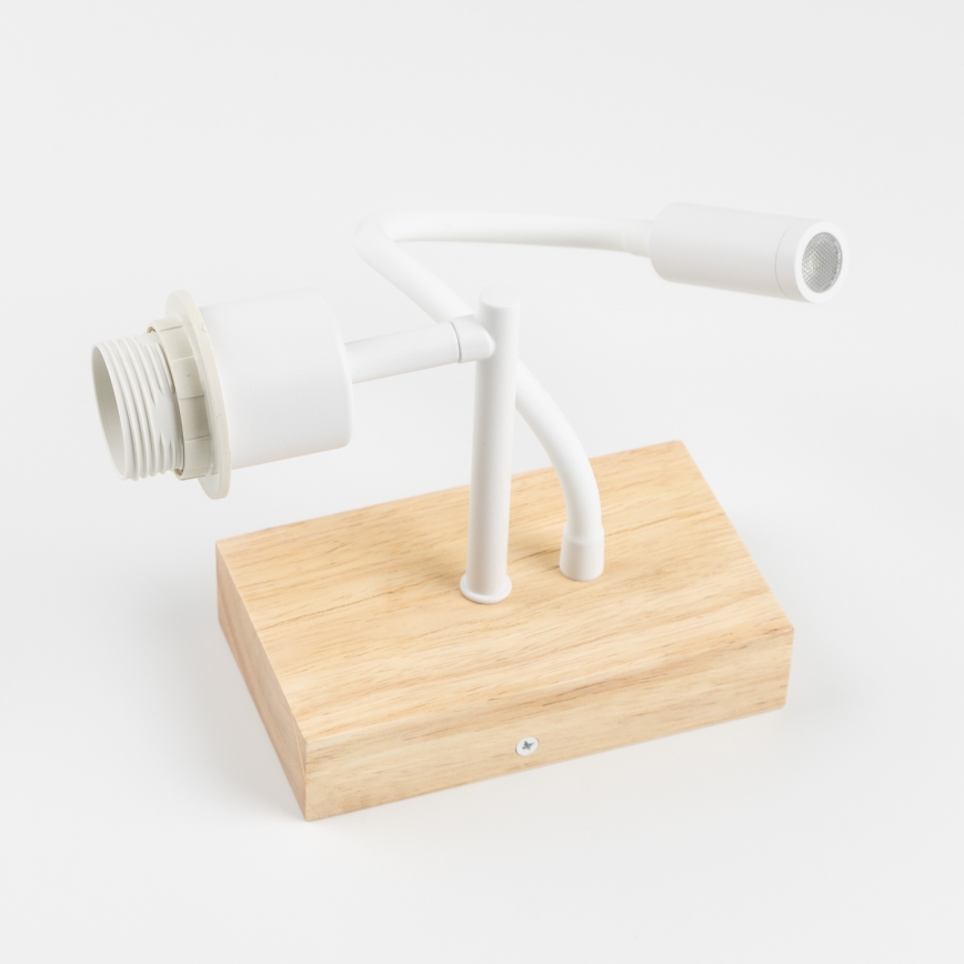 Brilagi - LED fleksibilna zidna lampa NUBILA WOOD 1xE27/25W/230V + LED/3W hrast/zelena