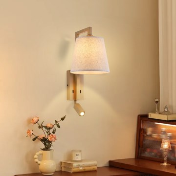 Brilagi - LED zidna lampa RAYA 1xE14/40W/230V + LED/3W lan/bež