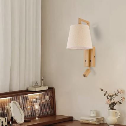 Brilagi - LED zidna lampa RAYA 1xE14/40W/230V + LED/3W lan/bež