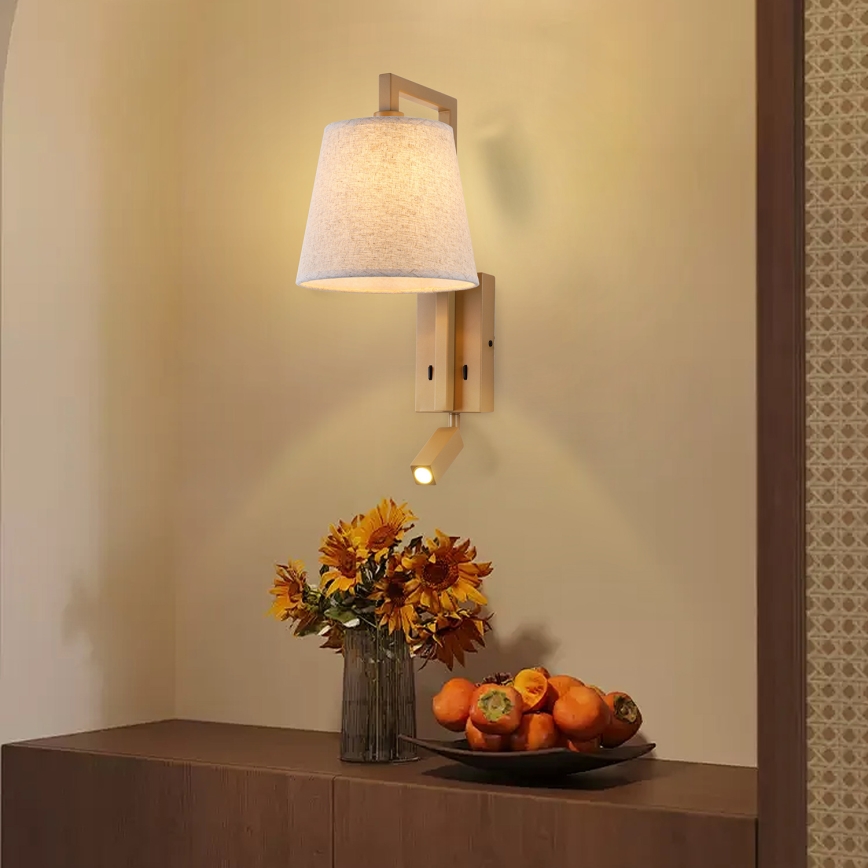 Brilagi - LED zidna lampa RAYA 1xE14/40W/230V + LED/3W lan/bež