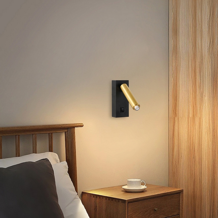 Brilagi - LED zidna reflektorska lampa MAYA 1xG9/7W/230V crna/zlatna