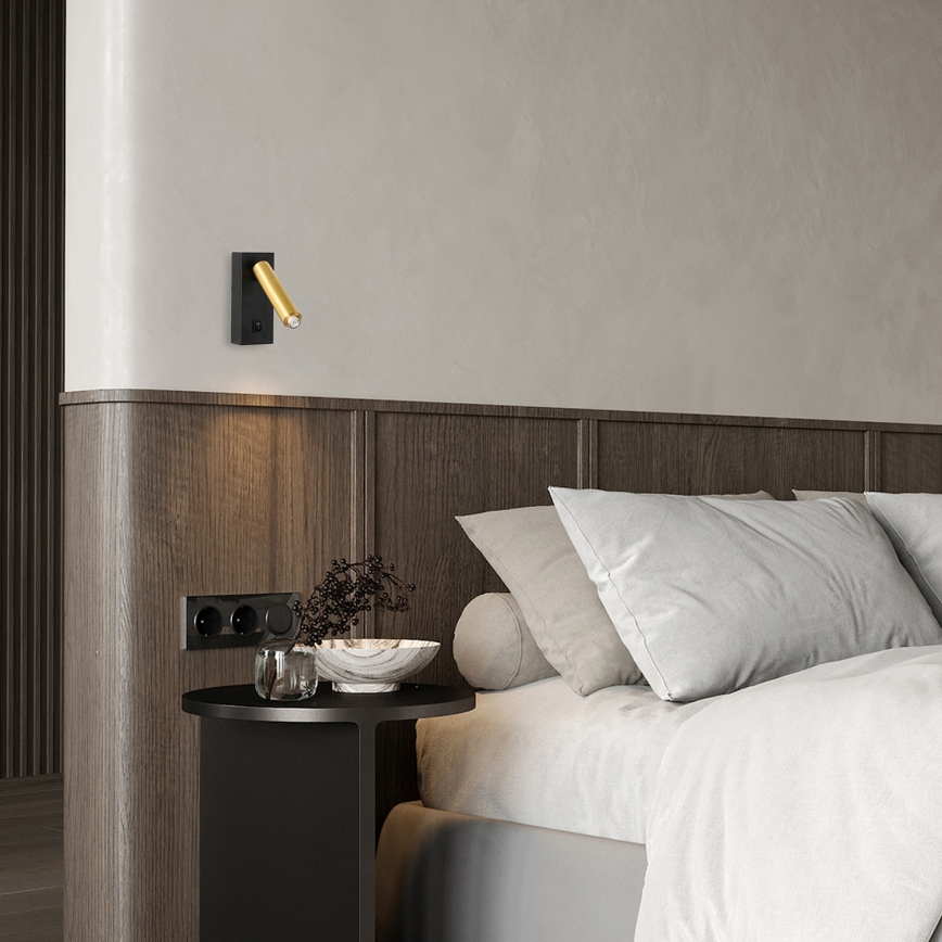 Brilagi - LED zidna reflektorska lampa MAYA 1xG9/7W/230V crna/zlatna