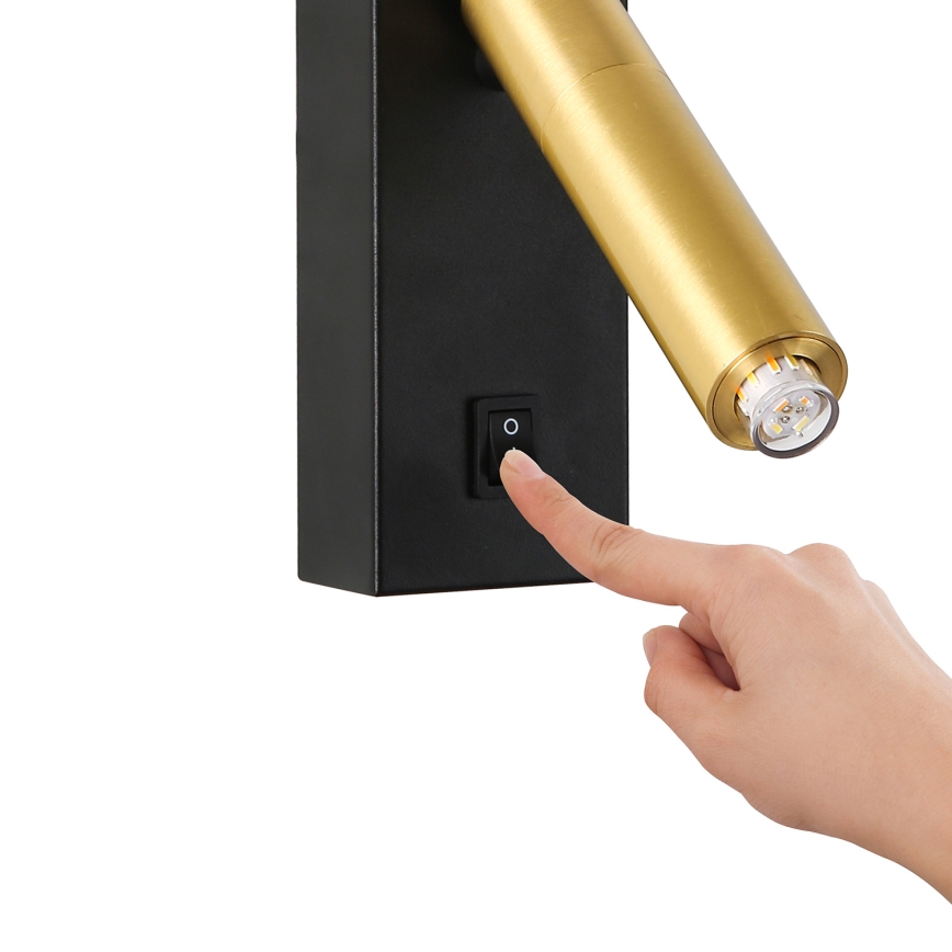 Brilagi - LED zidna reflektorska lampa MAYA 1xG9/7W/230V crna/zlatna