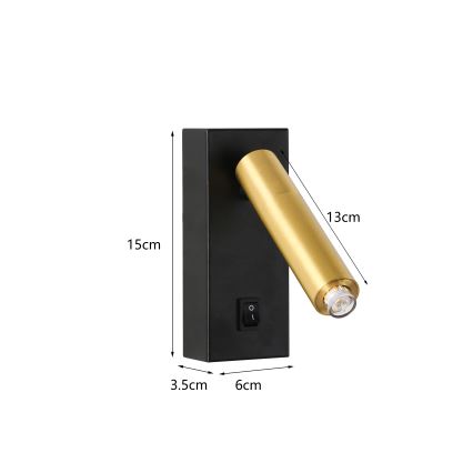 Brilagi - LED zidna reflektorska lampa MAYA 1xG9/7W/230V crna/zlatna