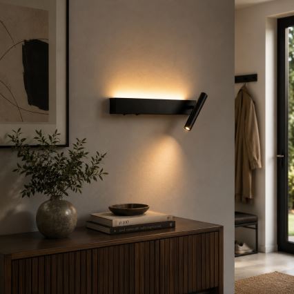 BRILAGI - LED zidna reflektorska svetiljka ARLIX LED/3W/230V + LED/7W crna CRI 90