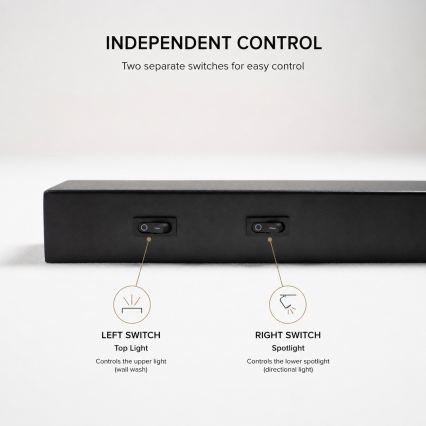 BRILAGI - LED zidna reflektorska svetiljka ARLIX LED/3W/230V + LED/7W crna CRI 90