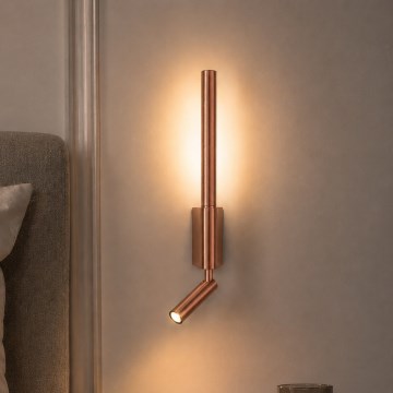 BRILAGI - LED zidna reflektorska svetiljka VIXON LED/3W/230V + LED/5W bronzana CRI 90