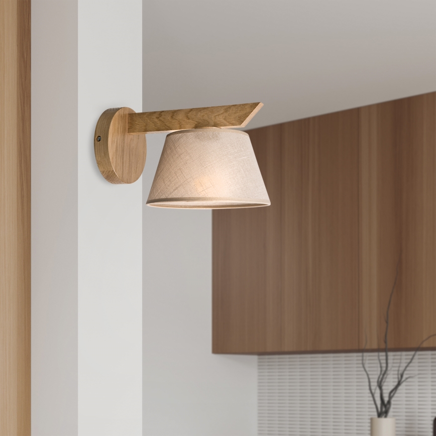 Brilagi - LED zidna svetiljka ANTHONY 1xE14/40W/230V hrast/bež