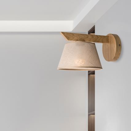 Brilagi - LED zidna svetiljka ANTHONY 1xE14/40W/230V hrast/bež