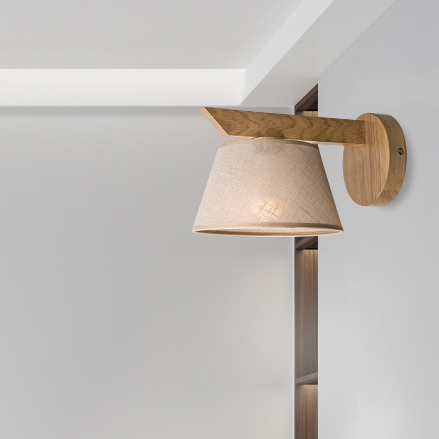 Brilagi - LED zidna svetiljka ANTHONY 1xE14/40W/230V hrast/bež