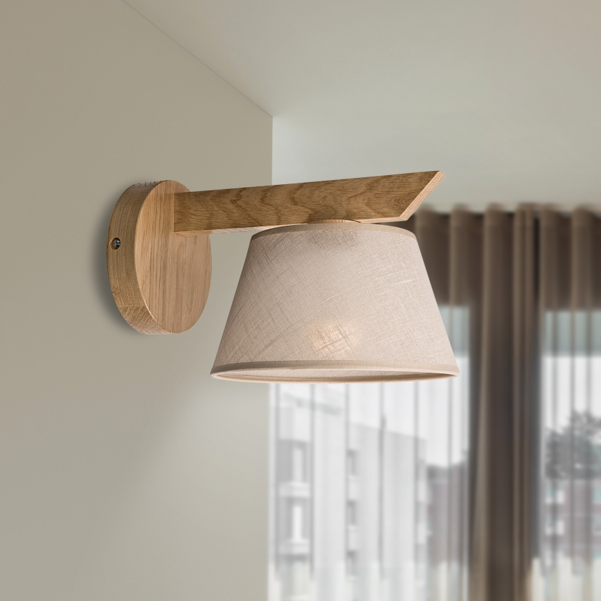 Brilagi - LED zidna svetiljka ANTHONY 1xE14/40W/230V hrast/bež