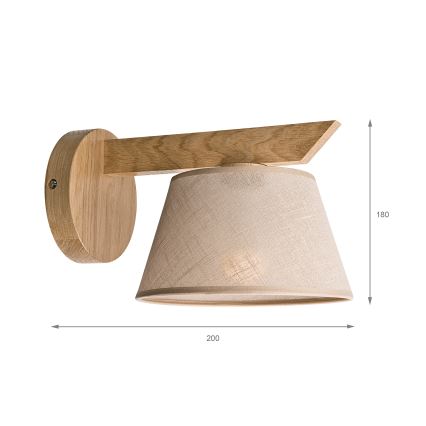 Brilagi - LED zidna svetiljka ANTHONY 1xE14/40W/230V hrast/bež