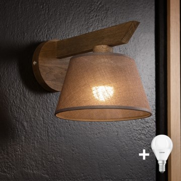 Brilagi - LED zidna svetiljka ANTHONY 1xE14/40W/230V hrast/orah/braon