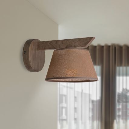 Brilagi - LED zidna svetiljka ANTHONY 1xE14/40W/230V hrast/orah/braon