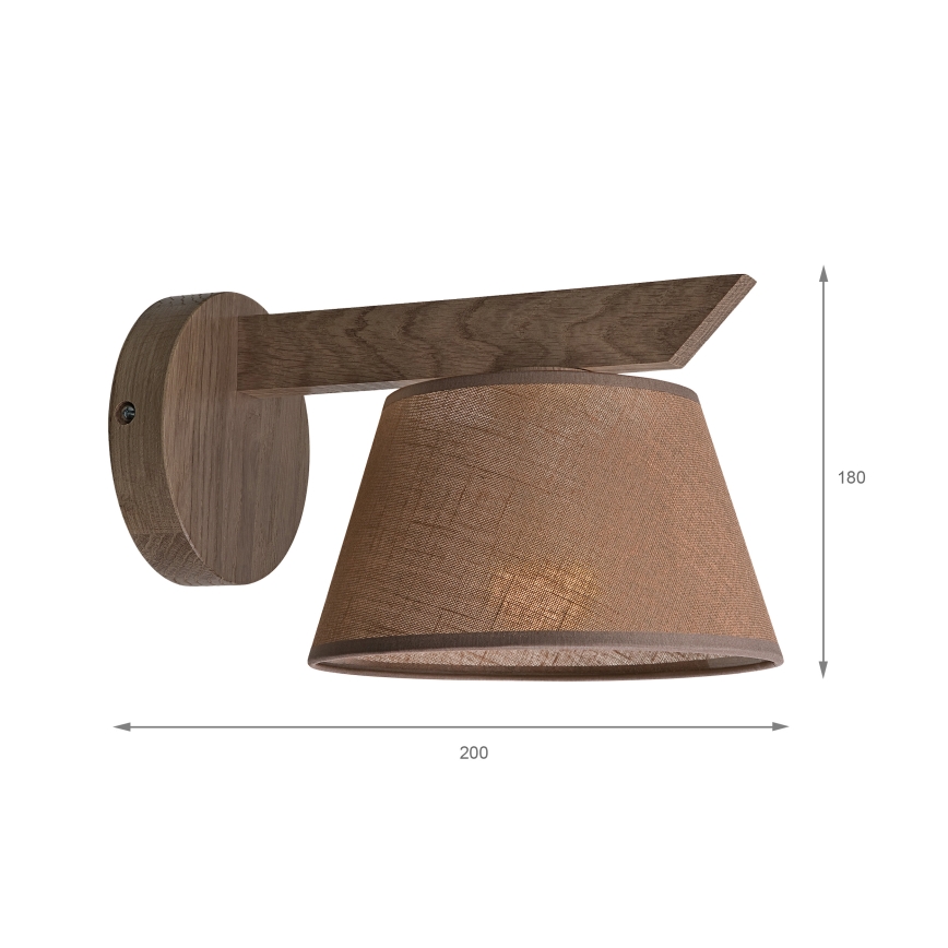 Brilagi - LED zidna svetiljka ANTHONY 1xE14/40W/230V hrast/orah/braon