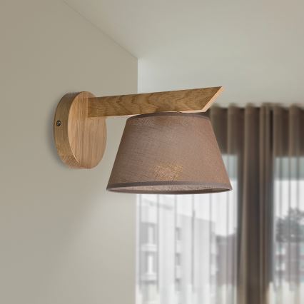 Brilagi - LED  Zidna svetiljka ANTHONY 1xE14/40W/230V hrast/smeđa