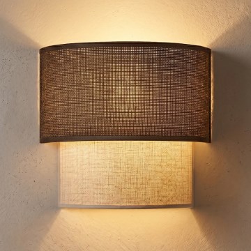 Brilagi - LED zidna svetiljka BOHO ECO 1xE27/10W/230V braon/krem