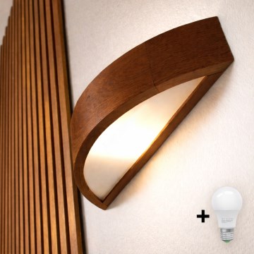 Brilagi - LED zidna svetiljka CARVALHO 1xE27/60W/230V hrast-trešnja