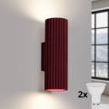 Brilagi - LED zidna svetiljka CRESTO 2xGU10/10W/230V 20 cm bordo