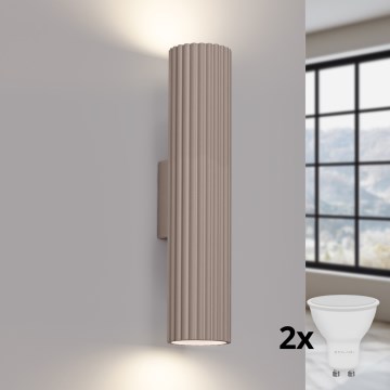 Brilagi - LED zidna svetiljka CRESTO 2xGU10/10W/230V 30 cm taupe
