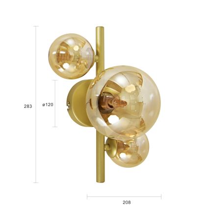 Brilagi - LED zidna svetiljka MILLA 3xG9/3W/230V zlatna