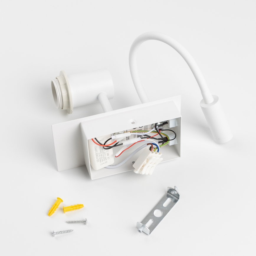 Brilagi - LED fleksibilna zidna lampa NUBILA 1xE27/25W/230V + LED/3W bela/krem