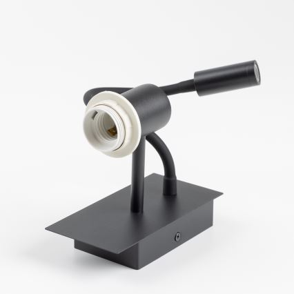 Brilagi - LED fleksibilna zidna lampa NUBILA 1xE27/25W/230V + LED/3W crna
