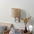 BRILAGI - LED zidna svetiljka NUBILA 1xE27/60W/230V matni hrom/svetlo braon