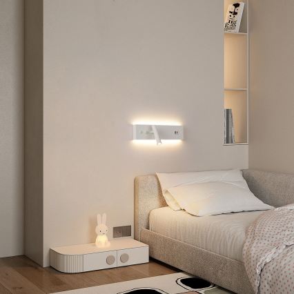 Brilagi - NOCTIS zidno usmereno LED svetlo sa USB portom, LED/3W/230V + LED/9W, belo