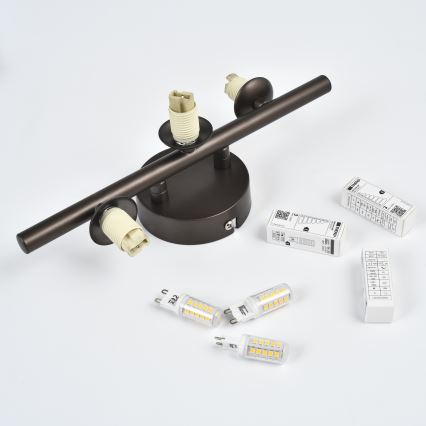 Brilagi - LED zidno rasvetno telo MILLA 3xG9/3W/230V braon/zadimljeno braon