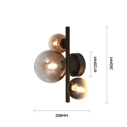 Brilagi - LED zidno rasvetno telo MILLA 3xG9/3W/230V braon/zadimljeno braon