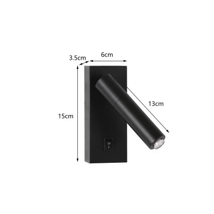 Brilagi - LED zidno reflektorsko svetilo MAYA 1xG9/7W/230V crna