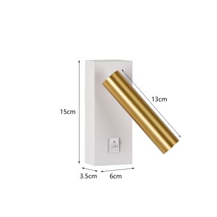 Brilagi - LED zidno spot svetlo MAYA LED/3W/230V 4000K bela/zlatna