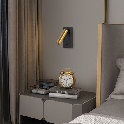 Brilagi - LED zidno spot svetlo MAYA LED/3W/230V 4000K crna/zlatna