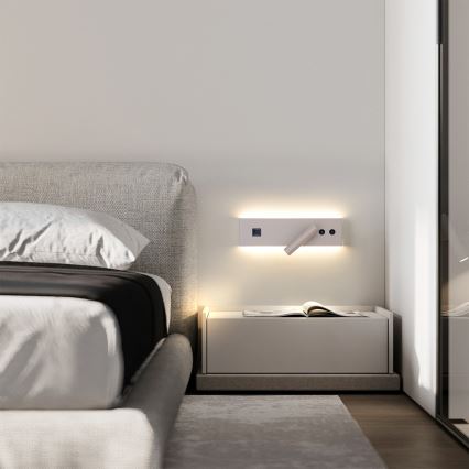Brilagi - LED zidno spot svetlo sa USB portom NOCTIS LED/3W/230V + LED/9W bež