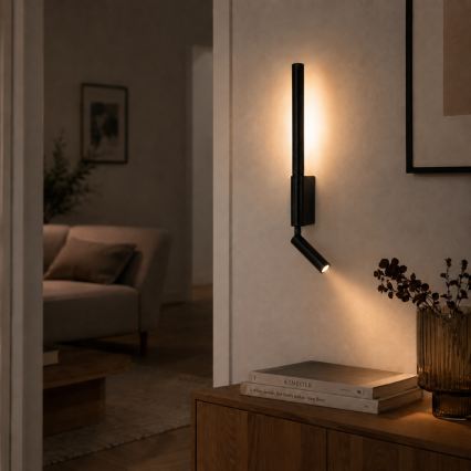 BRILAGI - LED zidno spot svetlo VIXON LED/3W/230V + LED/5W crna CRI 90