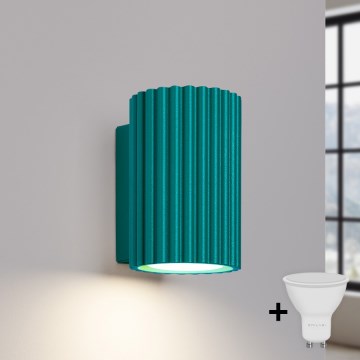 Brilagi - LED zidno svetilo CRESTO 1xGU10/10W/230V 10 cm tirkizno