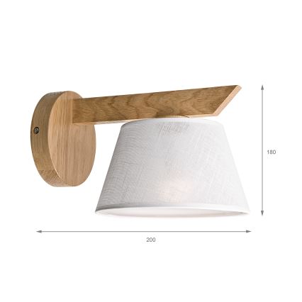 Brilagi - LED zidno svetlo ANTHONY 1xE14/40W/230V hrast/bela