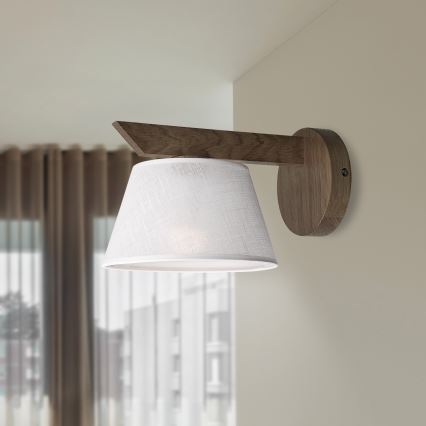 Brilagi - LED zidno svetlo ANTHONY 1xE14/40W/230V hrast-orah/bela
