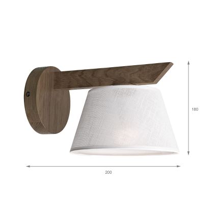 Brilagi - LED zidno svetlo ANTHONY 1xE14/40W/230V hrast-orah/bela