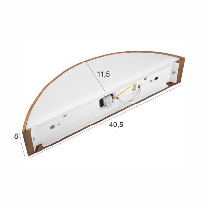 BRILAGI - LED zidno svetlo CARVALHO 1xE27/15W/230V hrast trešnja
