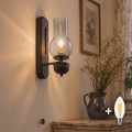 BRILAGI - LED Zidno svetlo COTTAGE 1xE14/40W/230V buk/zadimljeno-siva