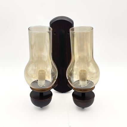 Brilagi - LED zidno svetlo COTTAGE 2xE14/40W/230V bukva/braon