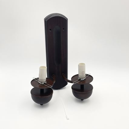 Brilagi - LED zidno svetlo COTTAGE 2xE14/40W/230V bukva/braon