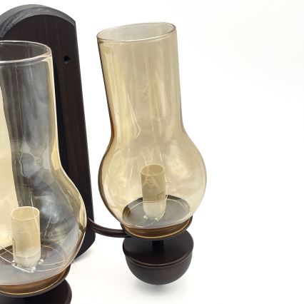 Brilagi - LED zidno svetlo COTTAGE 2xE14/40W/230V bukva/braon