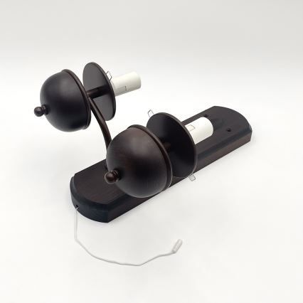 Brilagi - LED zidno svetlo COTTAGE 2xE14/40W/230V bukva/braon