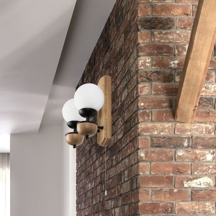 Brilagi - LED zidno svetlo COTTAGE 2xG9/40W/230V hrast/bela