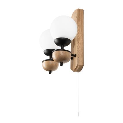 Brilagi - LED zidno svetlo COTTAGE 2xG9/40W/230V hrast/bela